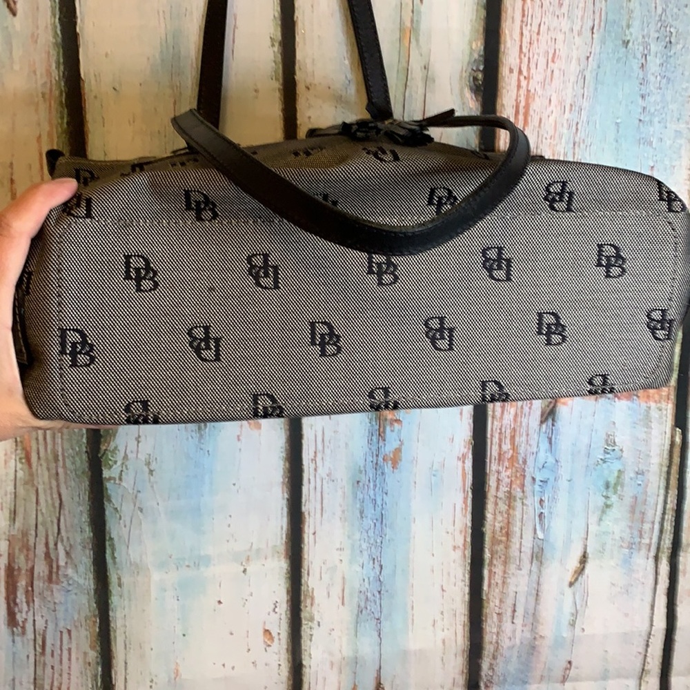 Dooney & Bourke Black “Db” Print Purse - image 3